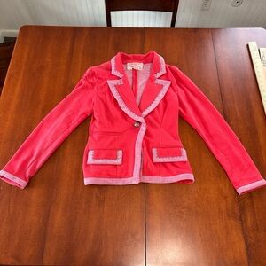 Nick & Mo Vibrant Pink Blazer with Delicate Trim